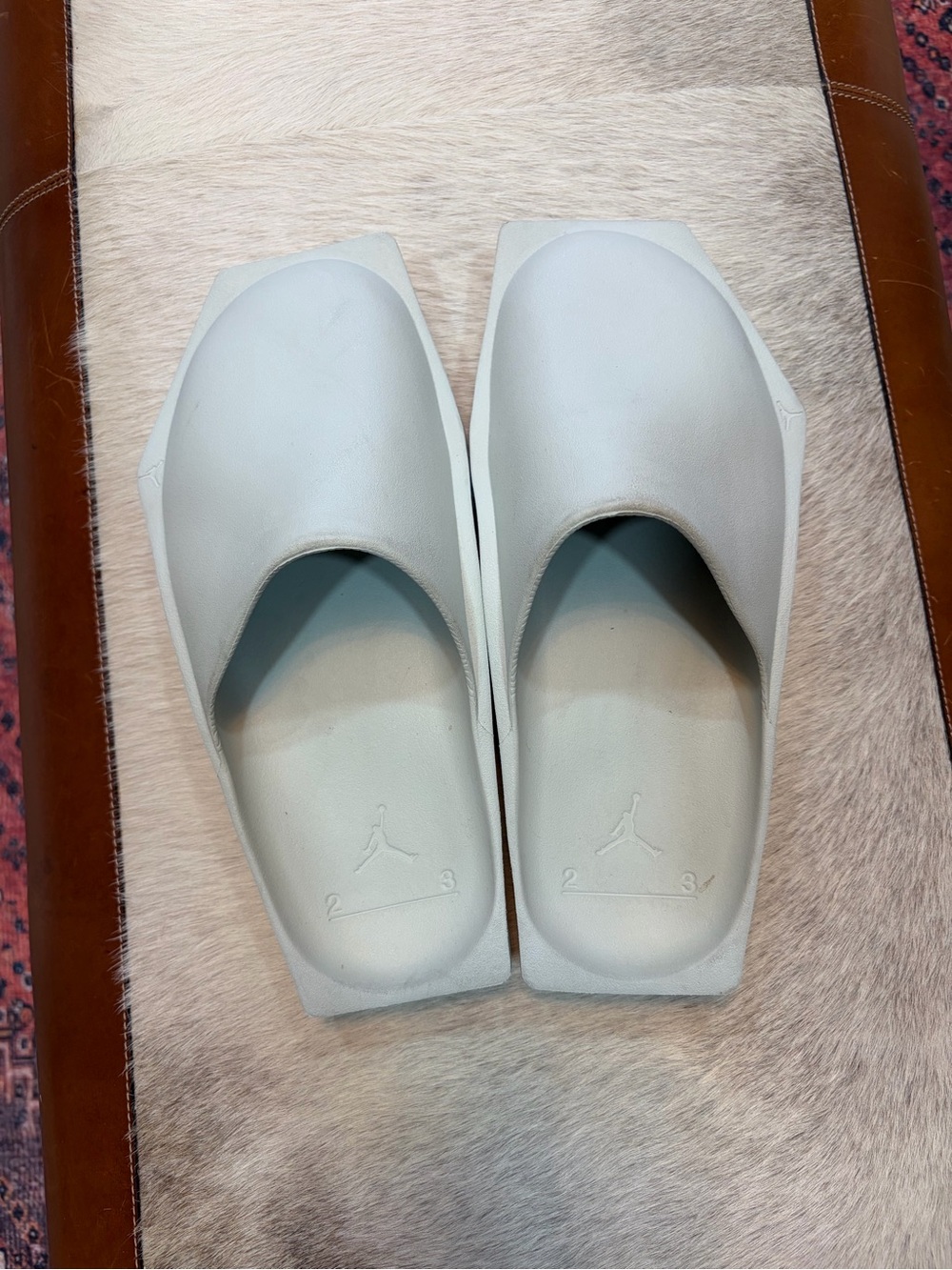 Jordan Cream Slip-On Foam Slides